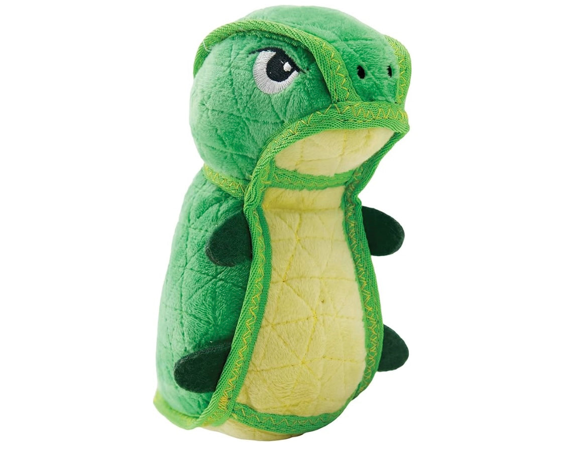 Outward Hound Xtreme Seamz Dino Squeaky Plush Dog Toy - Reinforced Dense Stuffing Plush Toy