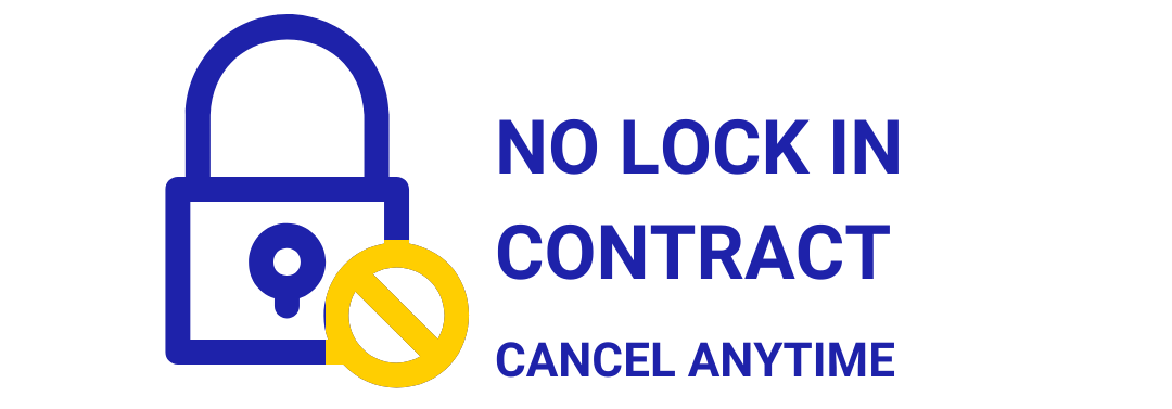 No lock in contract logo