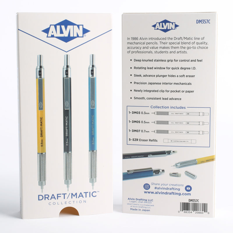 Alvin dm357?C Draftmatic Mechanical Pencils、3のセット、dm03?dm05