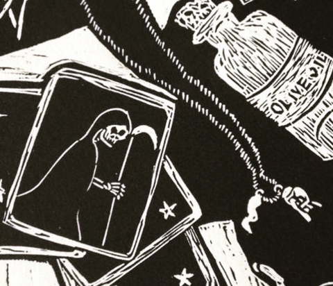 Tarot Linocut circa 2006