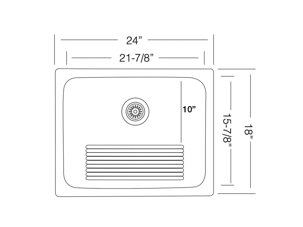 24 Inch Stainless Steel Dualmount Single Bowl Utility Laundry Sink U   UtilityD24 SD216101 Td 1024x1024 