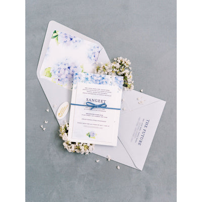 Elegant Hydrangea Invitation Boxed Wedding Invitations