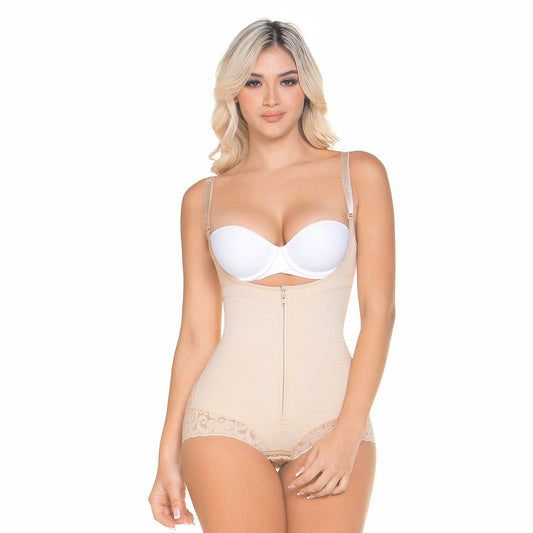 Fajas MariaE FU121 Post Surgery Open Bust Shapewear Bodysuit Daily