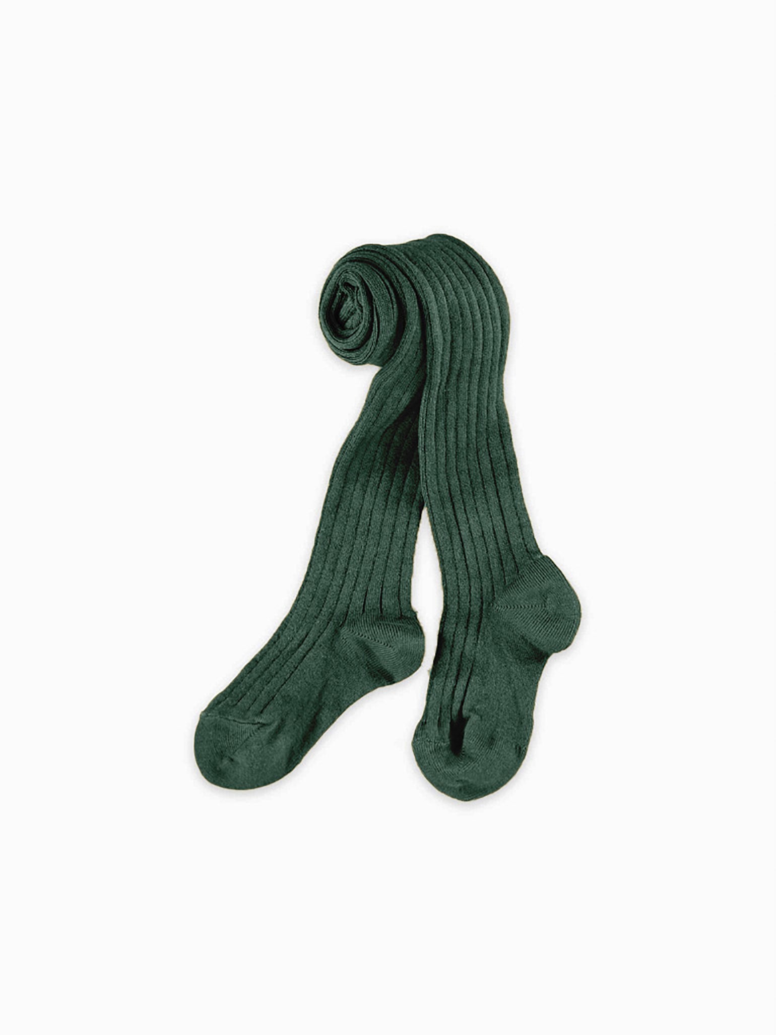 Olive Green Ribbed Kids Tights – La Coqueta Kids