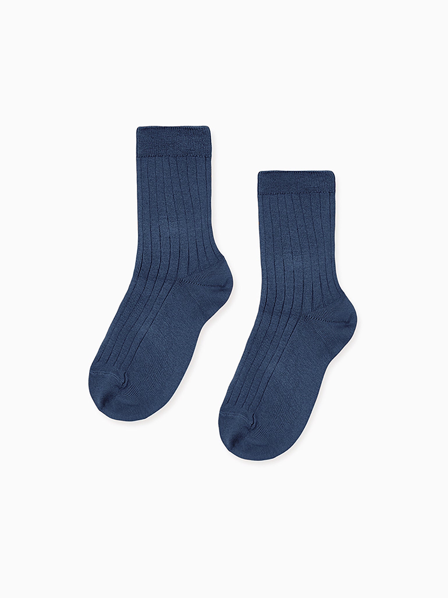 Dusty Blue Ribbed Short Kids Socks – La Coqueta Kids