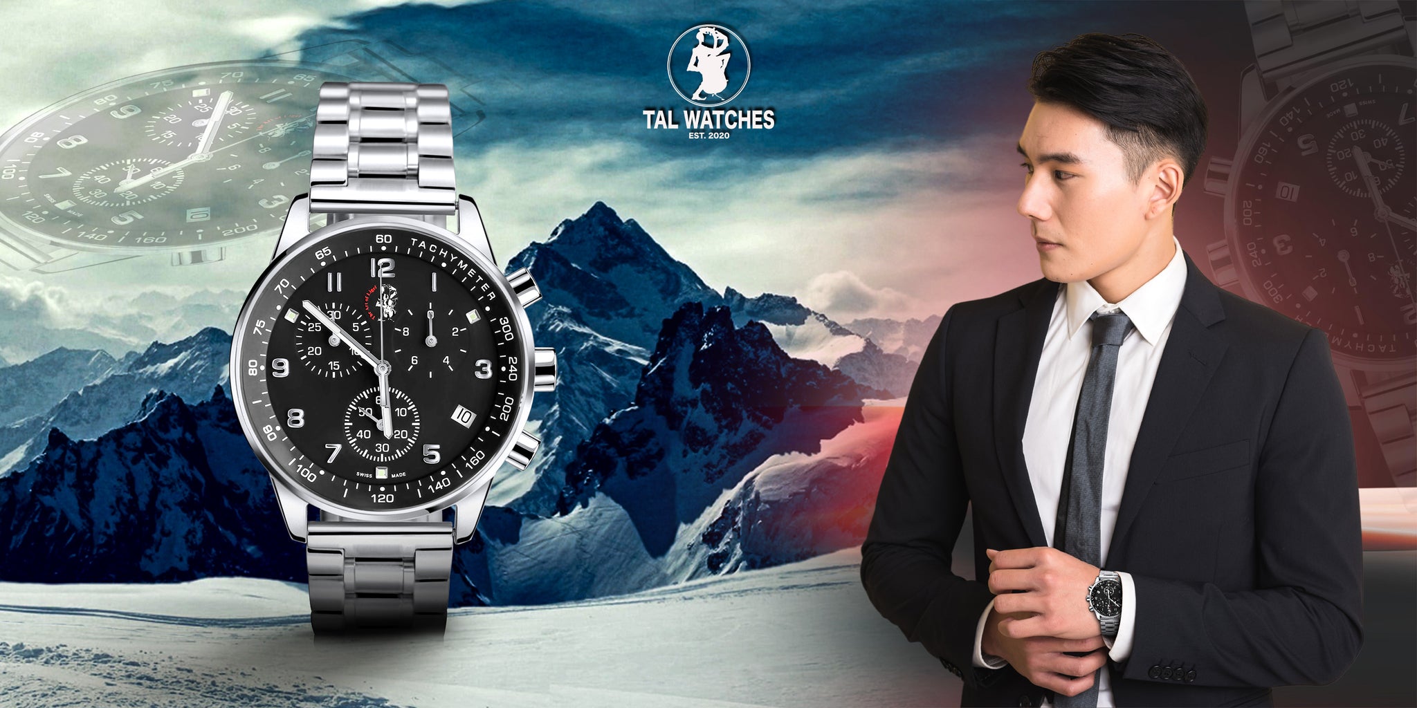 TAL WATCHES - TAL Gentleman's Timepiece Classic Arena - Black Dial
