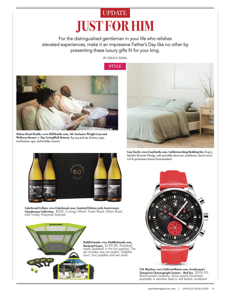 TAL WATCHES featured in Upscale Magazine's June 2023 Issue on page 15