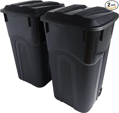 United Solutions 32 Gallon Wheeled Outdoor Garbage Can