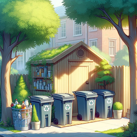 Store bins in a shaded area