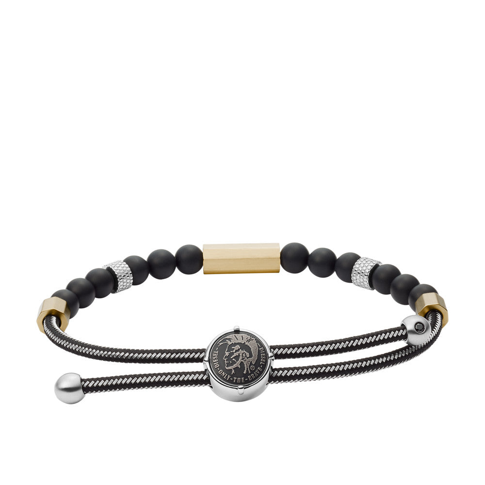 Diesel Black Agate Beaded Bracelet DX1341040 – Watch Station