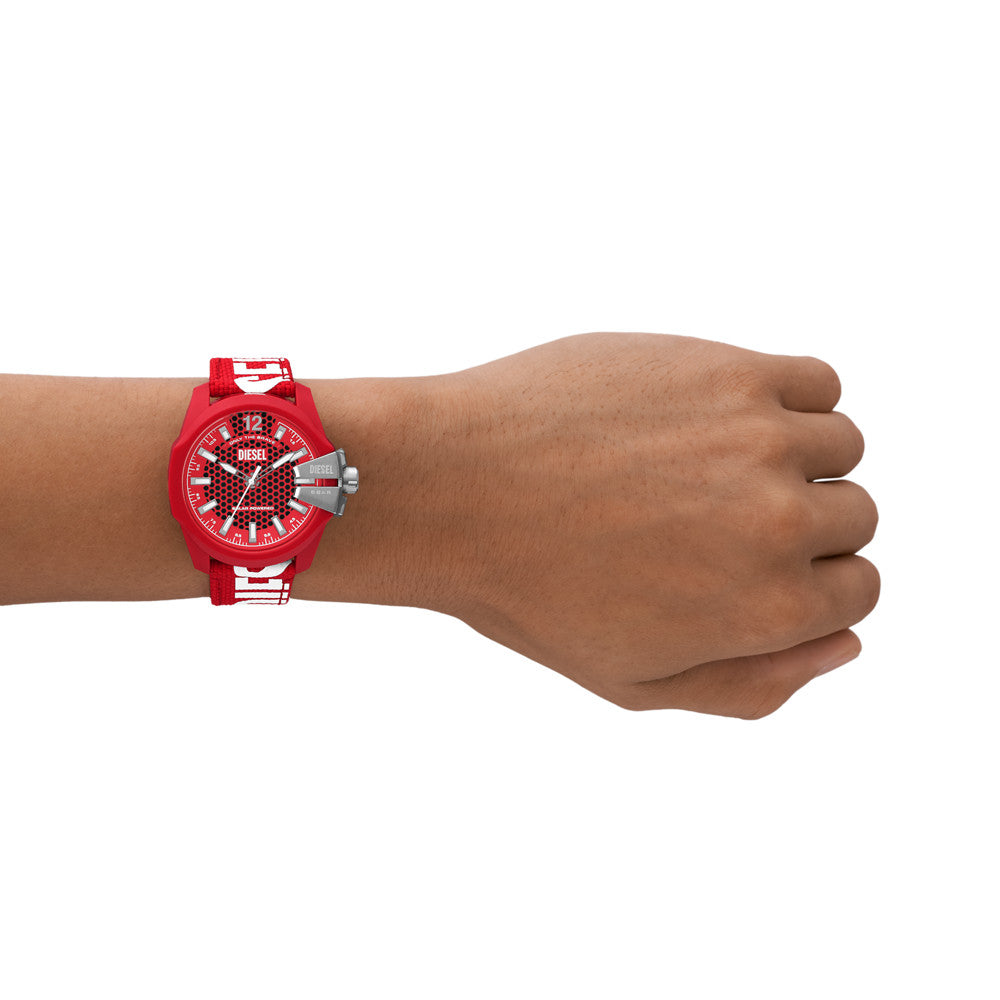 Diesel Griffed Three-Hand Solar-Powered Red rPET Watch DZ4620