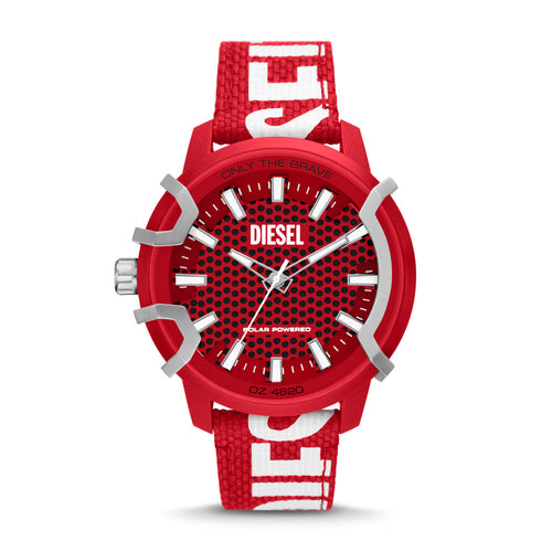 Diesel Framed Three-Hand Solar-Powered Red rPET Watch DZ4621