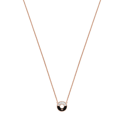 Emporio Armani Rose Gold-Tone Sterling Silver Station Necklace EG3524C221