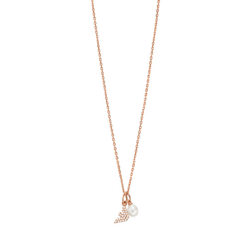 Emporio Armani Rose Gold-Tone Sterling Silver Station Necklace