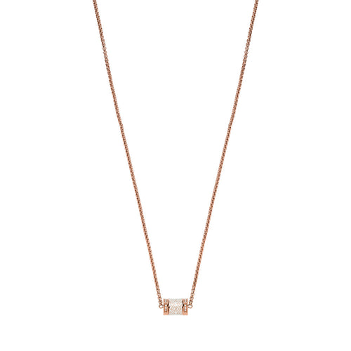 Emporio Armani Rose Gold-Tone Sterling Silver Station Necklace