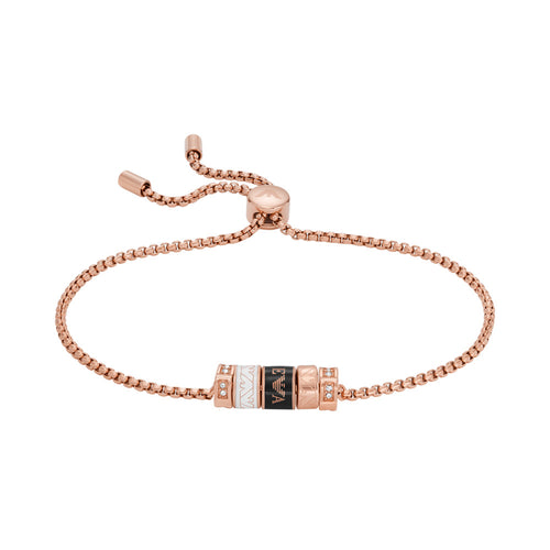 Emporio Armani Rose Gold-Tone Stainless Steel Slider Bracelet EGS2829221