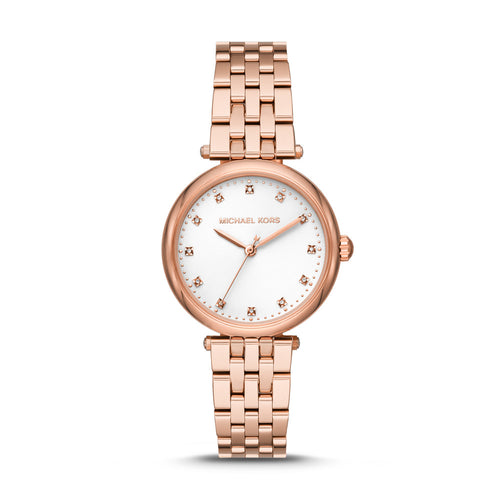 Michael Kors Liliane Three-Hand Rose Gold-Tone Stainless Steel