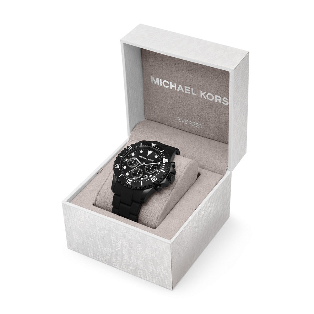 Michael Kors Everest Chronograph Black Stainless Steel and Silicone Wa –  Watch Station® - Hong Kong Official Site for Authentic Designer Watches,  Smartwatches & Jewelry