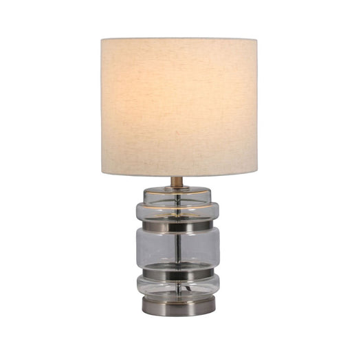 Magnalux Pandora 2 Light Crystal Table Lamp in Antique Brass