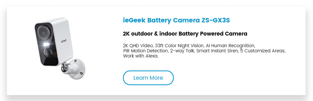 ieGeek Battery Camera ZS-GX3S - (Discount: 49% Off)