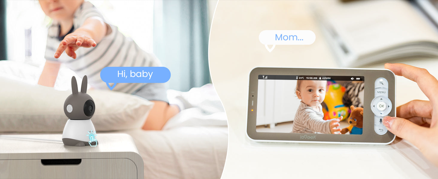 ieGeek Baby 1T - 2K WiFi Baby Monitor with Motion & Cry Detection