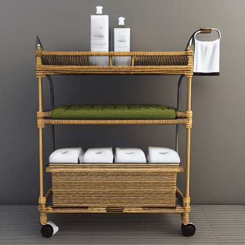Bring In a Rolling Cart to Create Extra Storage for Accessories