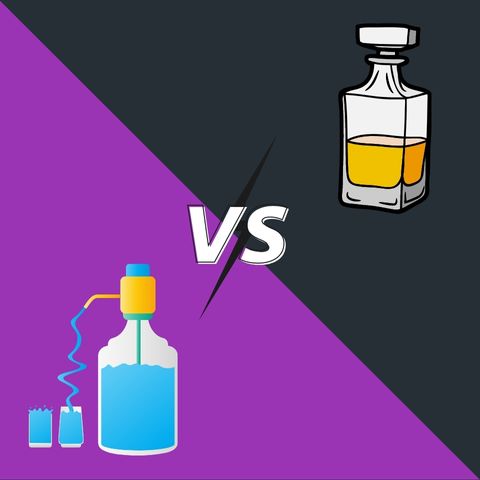 mouthwash bottle with pump vs mouthwash decanter