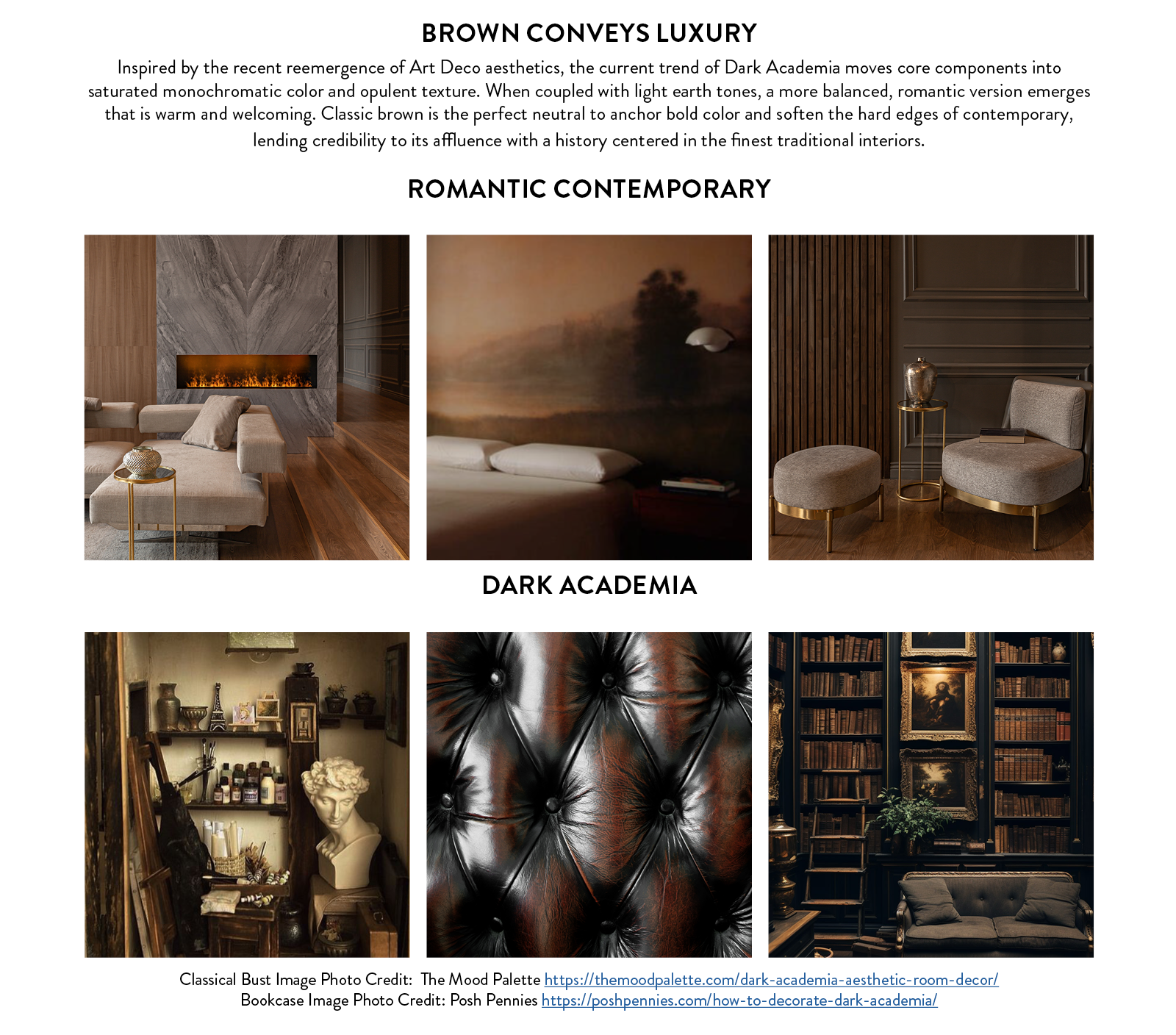 Brown conveys luxury
