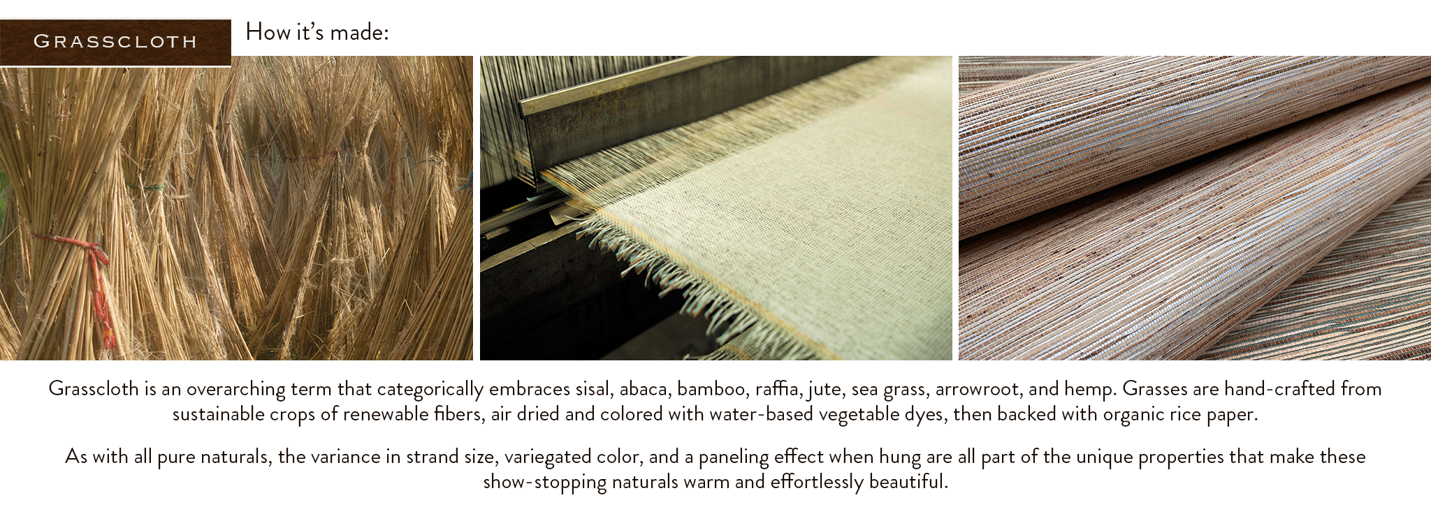 Grasscloth: How its made.  