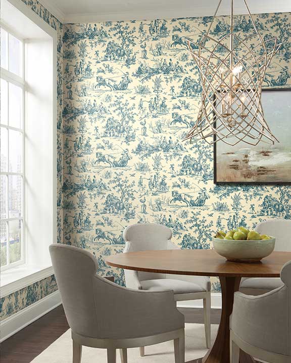 Seasons Toile Wallpaper