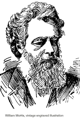 William Morris, vintage engraved illustration