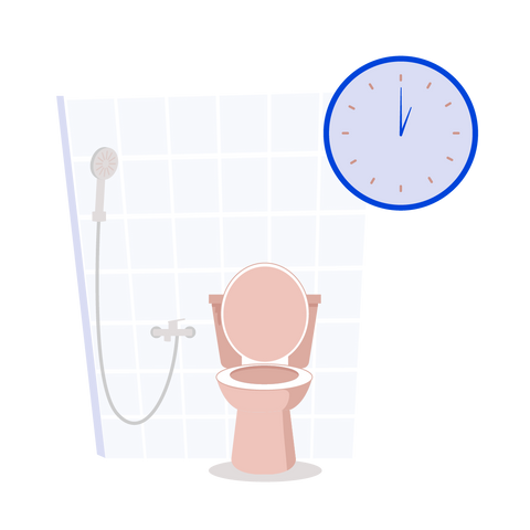 Illustration of urinary problems during menopause
