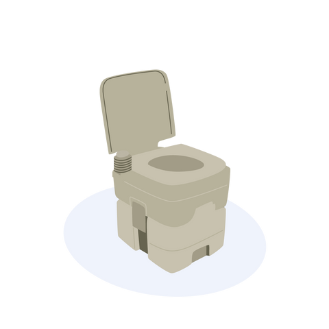 Illustration of a Palm Springs Outdoor Portable Toilet