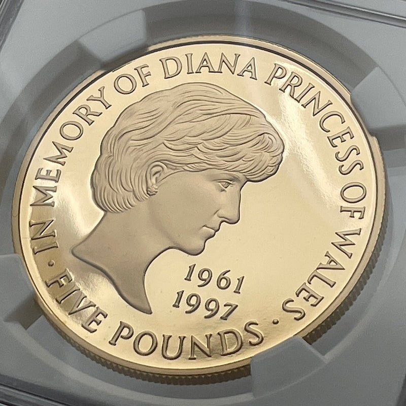 ロイヤルミント1999 イギリス ダイアナ妃追悼 £5 プルーフ銀貨 NGC