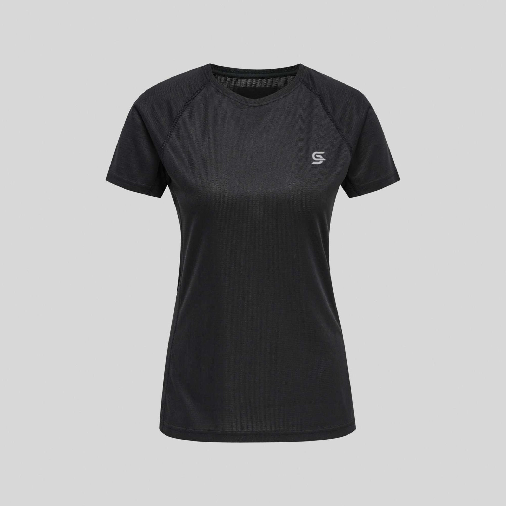 Original Dynamic Women Black T Shirts S/S | Gym Wear T Shirts In Pakistan