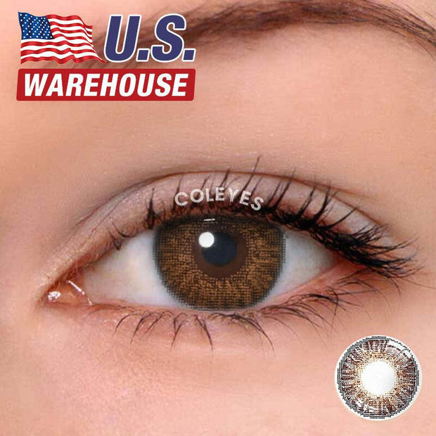[US WAREHOUSE]3 Tone SaddleBrown Yearly Colored Contacts