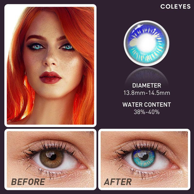 [US WAREHOUSE] Coleyes Anime Blue Yearly Prescription Colored Contacts