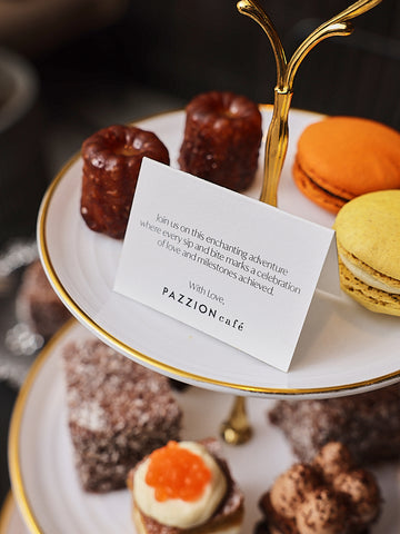PAZZION CAFE_Little Luxury_Mini Canele and Macarons with Cakes_High Tea Set