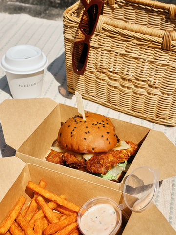 PAZZION CAFE_Picnic Perfect_Crispy Cornflake Chicken Burger