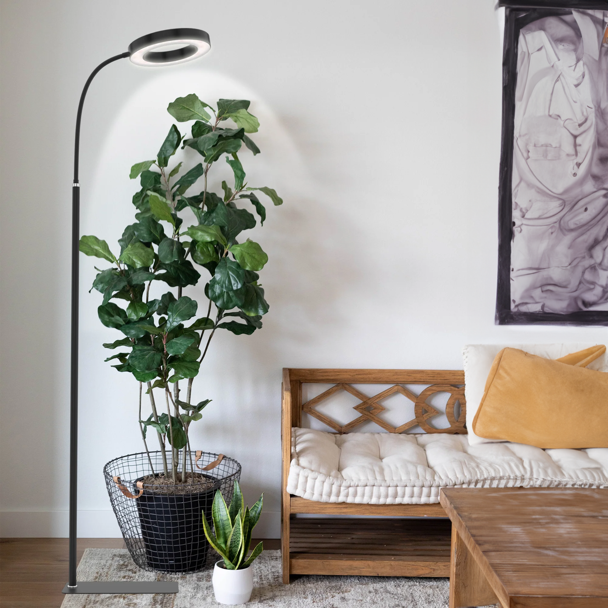 Glowrium's Houseplant Floor Grow Lamp In Black In A Home