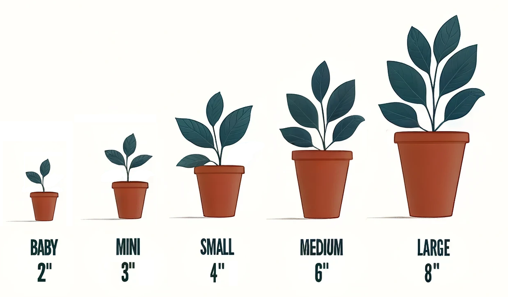 Houseplant Nursery Pot Size Guide