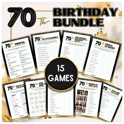 70th birthday celebration games