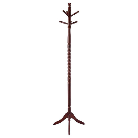 Furniture of America Logan 10-Hook Coat Rack in Oak, NFM