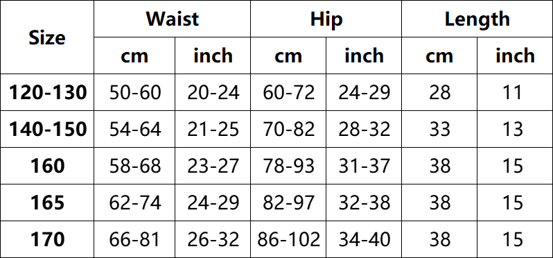 SIZE GUIDES  SILKY DANCE