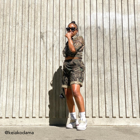 @keiakodama Instagram wearing the Jordan 3 A Ma Maniére on feet