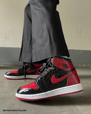 Aankomende sneaker-releases Jordan 1 gefokt patent