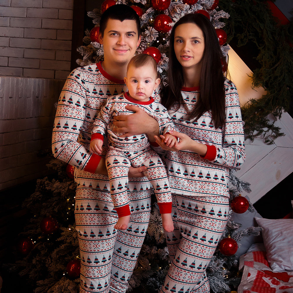 Pyjamas de Noël Ensemble de pyjama familles de Noël Style de vêtements  parent-enfant 6