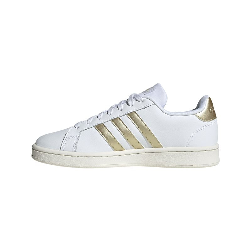 adidas Grand Court Trainers - Womens - White/Gold McKeever Sports IE