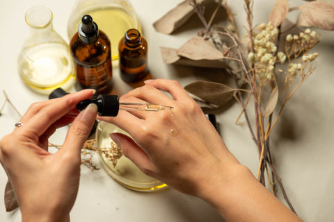 one drop essential oil on hand