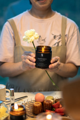 Mother with Sagittarius Scented Candle.